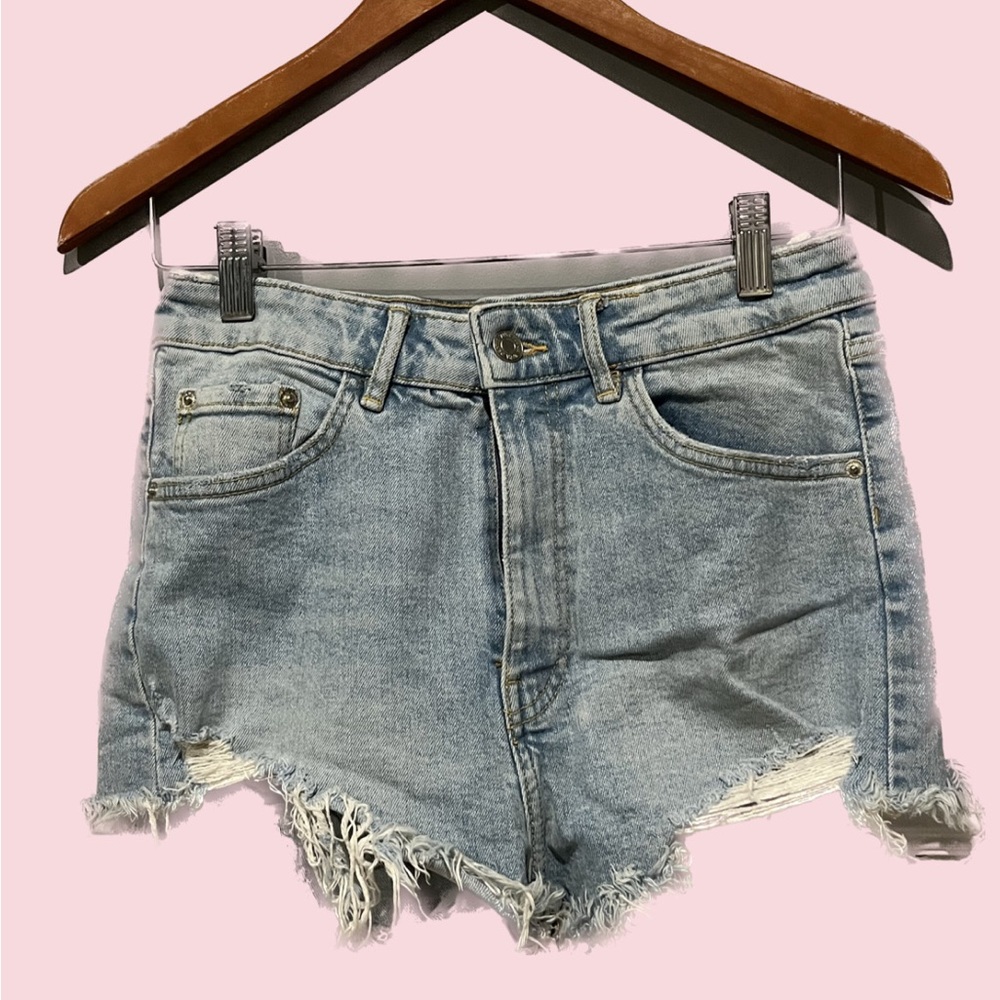 Zara distressed shorts